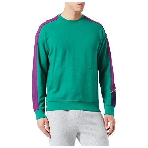 United Colors of Benetton felpa con cappuccio 3cmau1035 uomo, verde dettagli colorati 903, 3xl