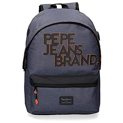 Pepe Jeans troy bagagli, borsa a tracolla, 31 x 44 x 15 cm, zaino, blu