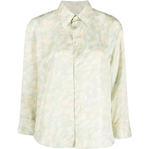 Jil Sander camicia con stampa a fiori - verde