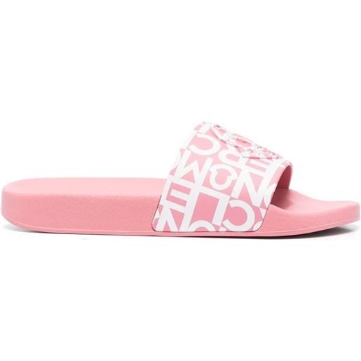 Moncler sandali slides con logo - rosa