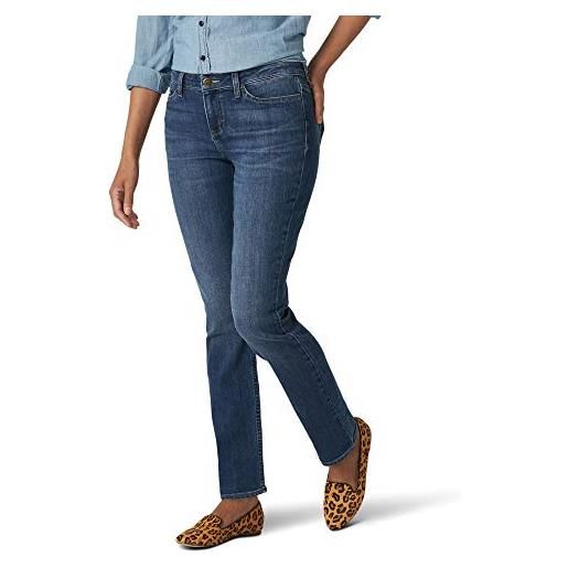Lee regular fit straight jeans donna, blu (seattle), 54 it/petite