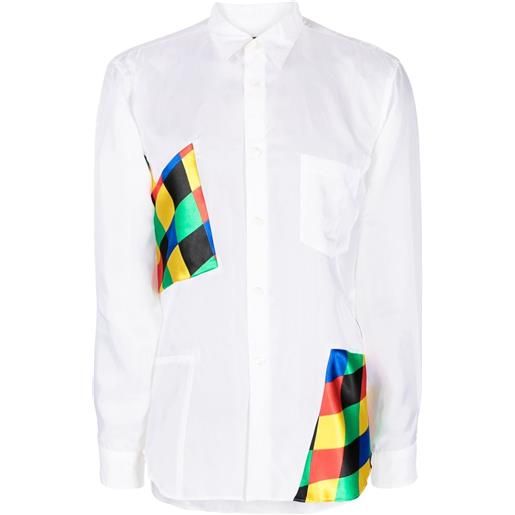 Comme des Garçons Homme Plus camicia con design patchwork - bianco