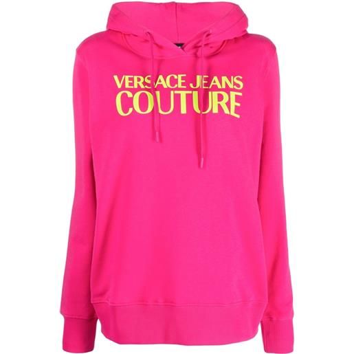Versace Jeans Couture felpa con cappuccio - rosa