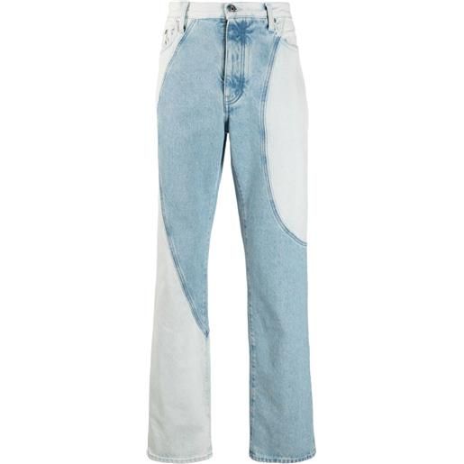 Off-White jeans con design patchwork - blu