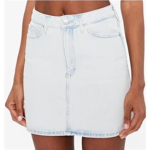 Calvin Klein Jeans high rise a-line mini skirt gonna denim chiaro donna