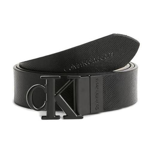 Calvin Klein Jeans calvin klein accessori mono hw reversib. Belt pu 30mm black/ancient white cintura donna
