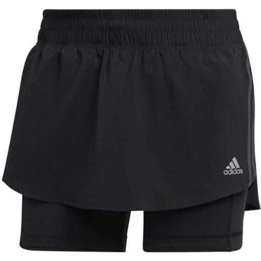 Adidas ri 3s skirt black gonna/short running nero donna