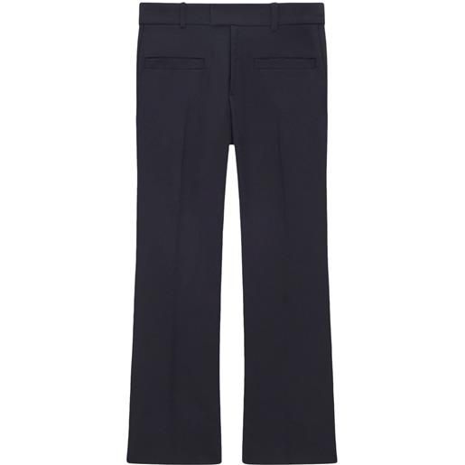 Courrèges pantaloni sartoriali crop - blu