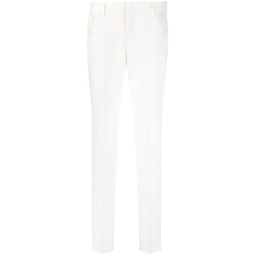 Zadig&Voltaire pantaloni prune con strass - bianco