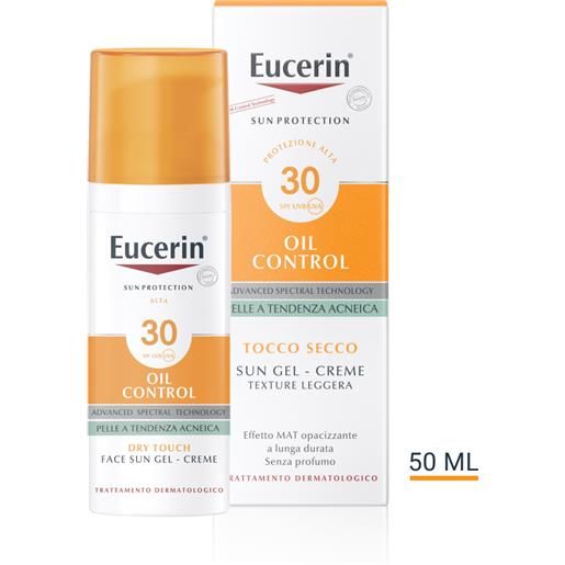 BEIERSDORF SPA eucerin sun oil control gel crema dry touch spf30 - protezione solare viso tocco secco - 50 ml