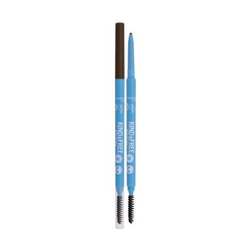 Rimmel London kind & free brow definer matita sopracciglia 0.09 g tonalità 005 chocolate