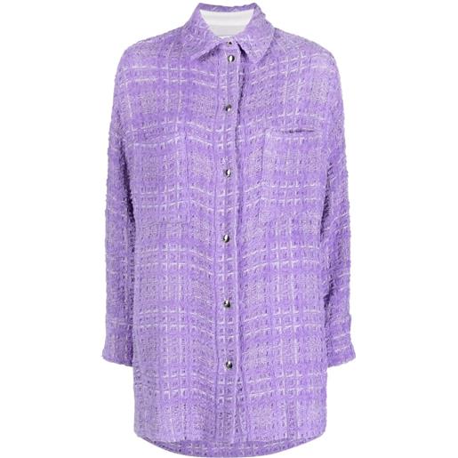IRO giacca in tweed con bottoni - viola