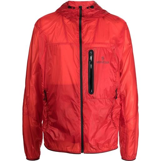 Moncler giacca a vento diadem con cappuccio - rosso