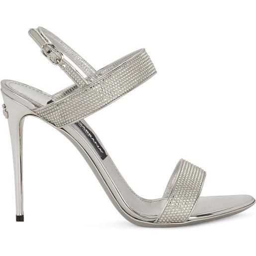 Dolce & Gabbana sandali con cinturino posteriore kim dolce&gabbana - argento