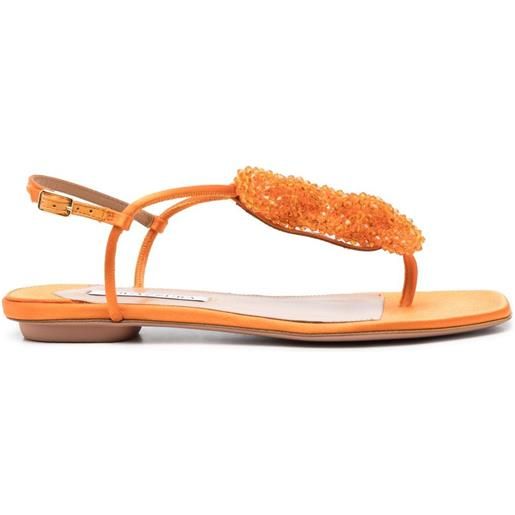 Aquazzura sandali infradito chain of love - arancione