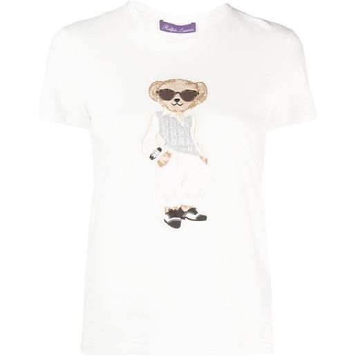 Ralph Lauren Collection t-shirt con stampa teddy bear - bianco