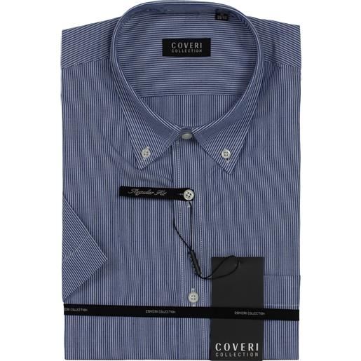Coveri Collection camicia manica corta in puro cotone fantasia