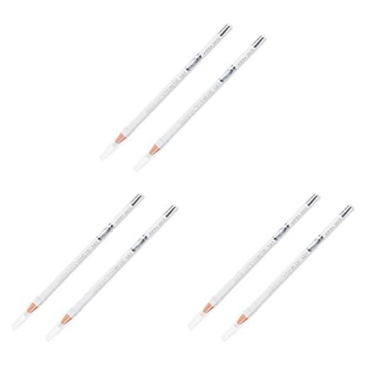 minkissy 6 pz matita per gli occhi trucco con matita illuminante matite per disegnare le sopracciglia matita per sopracciglia trucco matita ombretto bianca spazzola applicatore mancare
