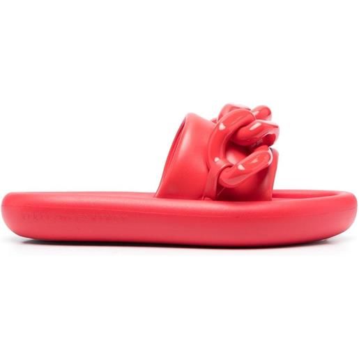 Stella McCartney sandali slides con decorazione air - rosso