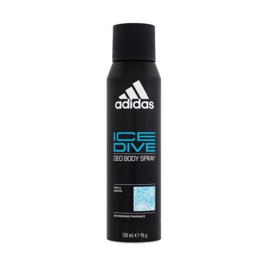 Adidas ice dive deo body spray 48h 150 ml spray deodorante senza alluminio per uomo