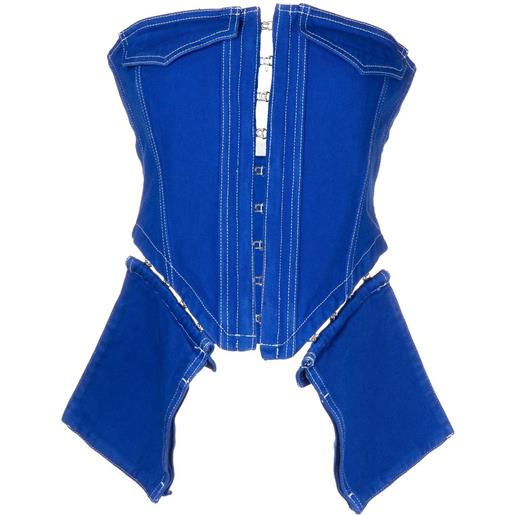 Dion Lee corsetto con tasche - blu