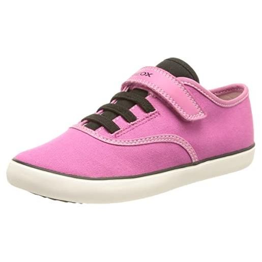 Geox j gisli girl a, sneakers bambine e ragazze, bianco/rosa (white/pink), 38 eu