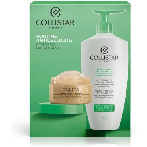 Collistar cofanetto routine anticellulite talasso scrub anti-acqua 150g + crema termale 400ml