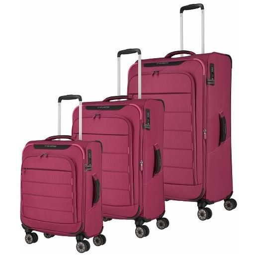 Travelite skaii 4 roll suitcase set 3pcs. Rosso