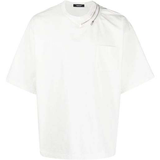 Undercover t-shirt con zip - bianco