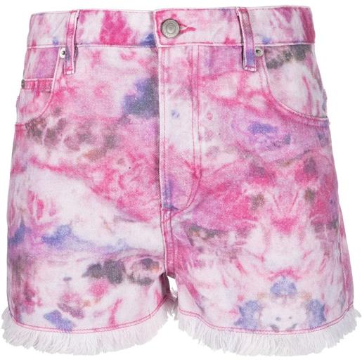 MARANT ÉTOILE shorts lesia con fantasia tie dye - rosa