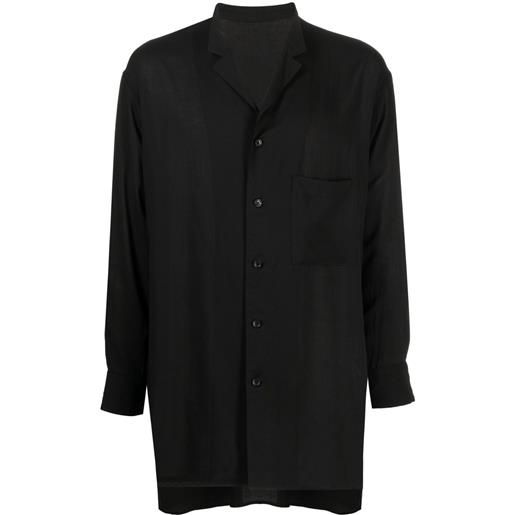 Yohji Yamamoto giacca-camicia - nero