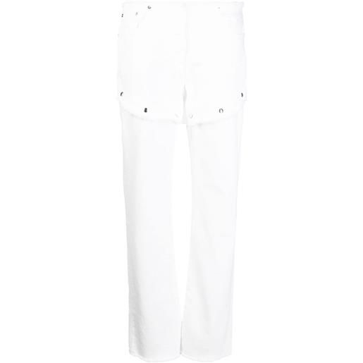 1017 ALYX 9SM pantaloni dritti con strato shorts - bianco