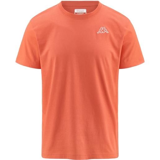 T-shirt maglia maglietta uomo kappa arancione camelia cotone logo cafers 304j150-419