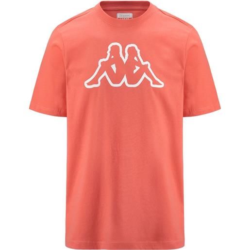 T-shirt maglia maglietta uomo kappa arancione camelia logo cromen cotone 303hz70-419