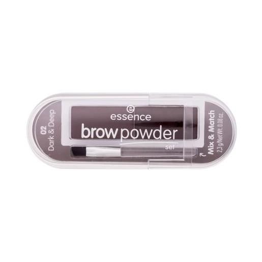 Essence brow powder set palette di ombretti per sopracciglia 2.3 g tonalità 02 dark & deep