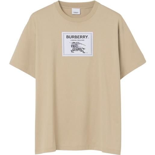 Burberry t-shirt con applicazione - toni neutri