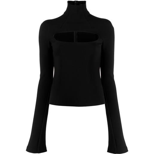 A.W.A.K.E. Mode maglione a collo alto con cut-out - nero