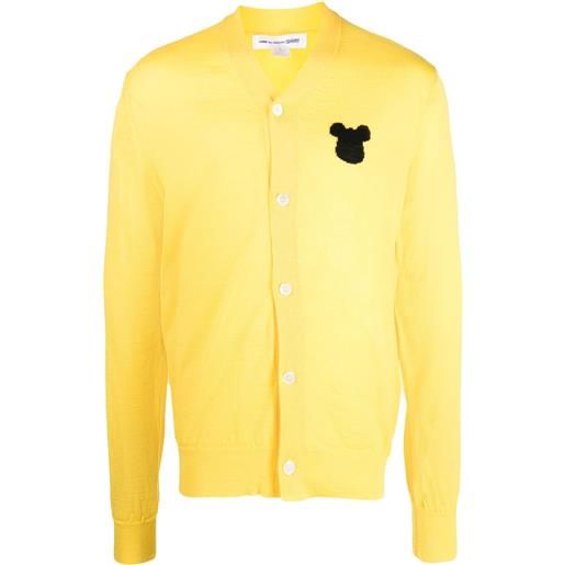 Comme Des Garçons Shirt cardigan con ricamo Comme Des Garçons Shirt x disney - giallo