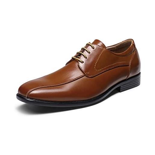 Bruno Marc scarpe oxford uomo in pelle stringate derby basse oxford vintage elegante marrone-e dp03-e taglia 44 (eur)