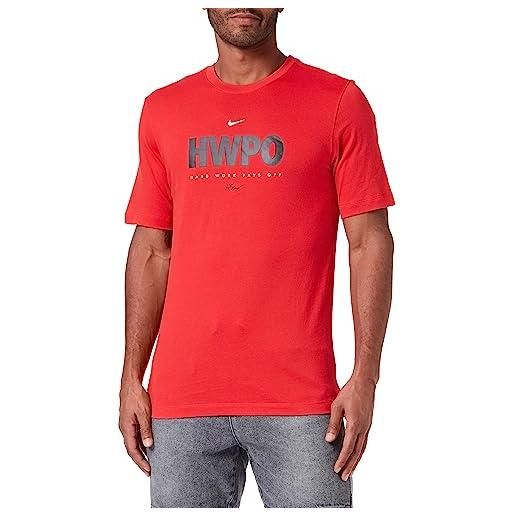 Nike da1594-657 m nk dfc tee mf hwpo maglia lunga university red 3xl