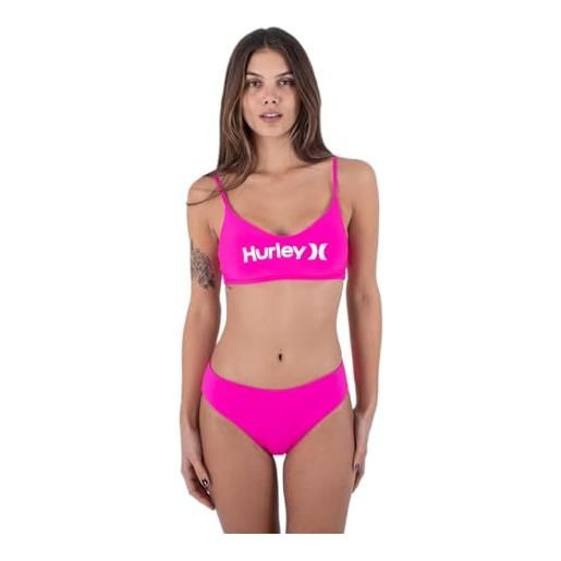 Hurley oao bikini top, black, m donna