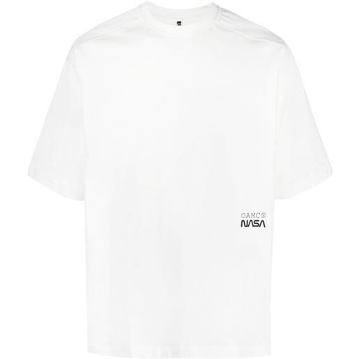 OAMC t-shirt con stampa x nasa - bianco