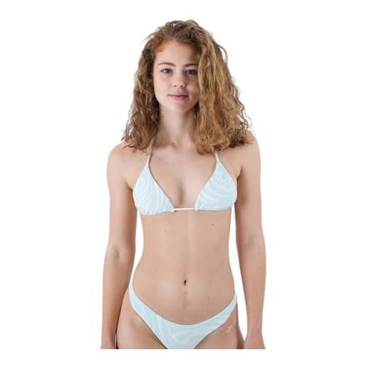 Hurley itsy bitsy bikini top, wave runner multi, xs donna