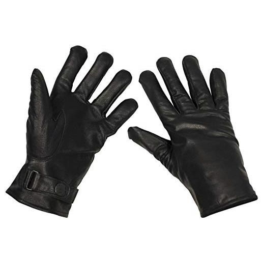 MFH bw guanti in pelle nero - nero, small