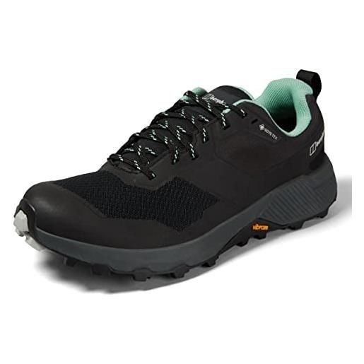 Berghaus trailway active scarpa in gore-tex da donna, nero/verde, 34
