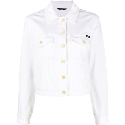 Dolce & Gabbana giacca denim crop - bianco