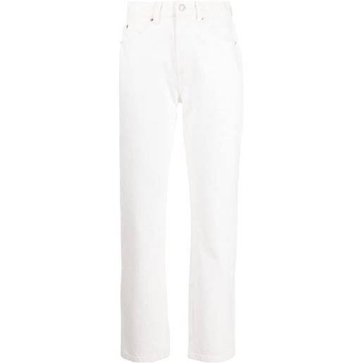 Alexander Wang jeans crop dritti - bianco