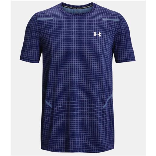 UNDER ARMOUR t-shirt under armour t-shirt seamless grid bluette