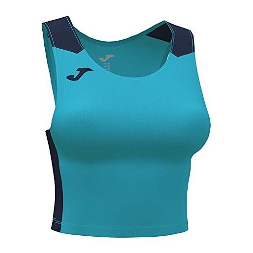 Joma 2xs top record ii, turchese-nero, xxs unisex-adulto