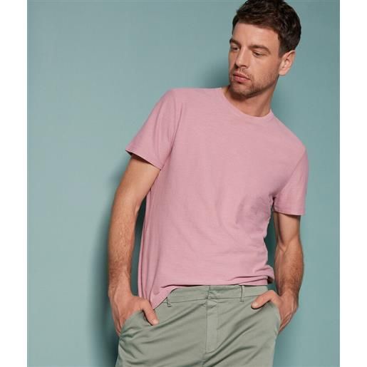 Falconeri t-shirt in cotone twist rosa tinto capo